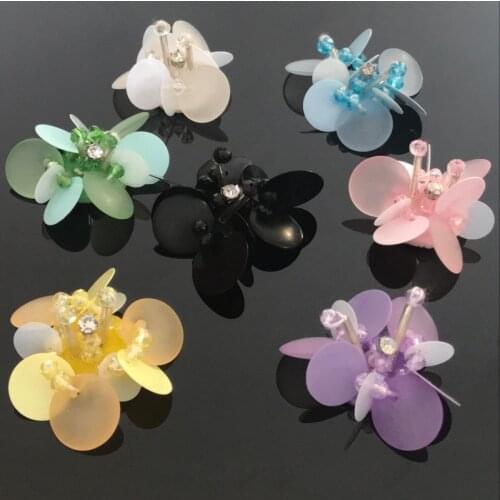 Manual nail beads sequined 3D flower patch cloth paste shoes DIY decoration patches applique