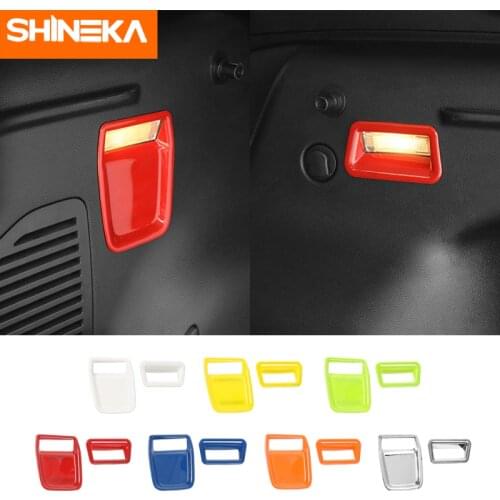 SHINEKA Aluminum alloy Car Rear Tail Trunk Box Light Lamp Decoration Cover Stickers Accessories For Jeep Renegade 2016 Up