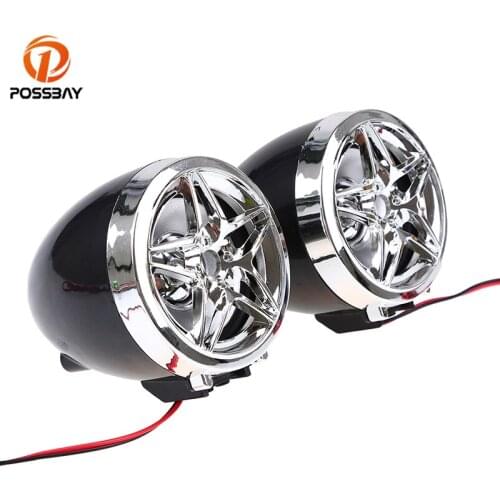 POSSBAY Motorcycle Radio Stereo Speaker USB Charger Support MP3 Audio Bluetooth Audio For Motorcycle Bike Cycling