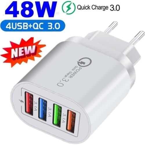 USB Charger 5v 2A/3.5A Fast Charging Quick Charge 3.0 EU Wall Adapter For Samsung Galaxy S20 S21 Huawei P40 Xiaomi Fast Charger