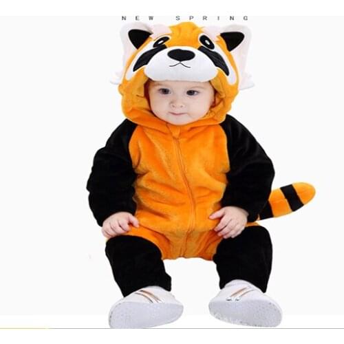 Spring Baby Toddlers costume little Raccoon rompers cartoon one piece Animal costume babys fur Bodysuit clothes