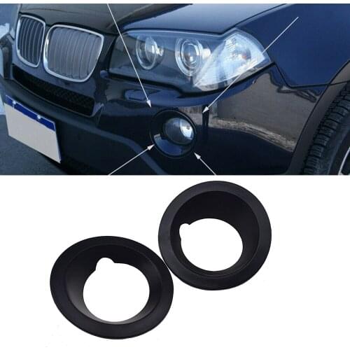 1 Pair Left + Right Front Bumper Fog Light Foglamp Ring Cover Cap For BMW X3 E83 2004 2005 2006 51113400911 51113400912