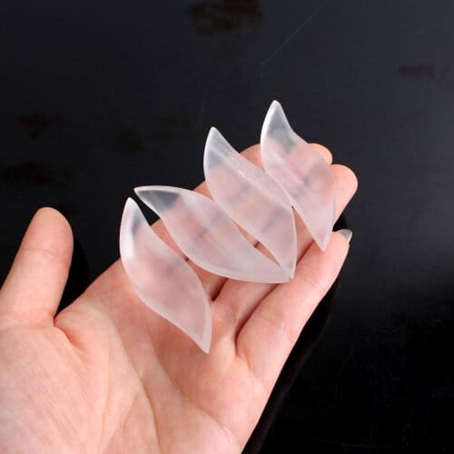 1PC Mini Polished White Selenite Sculpture Moon Shaped Pendant Gypsum Stone Container Quartz Crystal Power Relaxation Healing