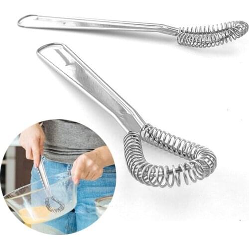 1 Pcs Hand-held Spring Whisk Mini Stainless Steel Magic Blender Egg Beater Kitchen Eggs Sauces Mixer Coffee Milk Frother Foamer