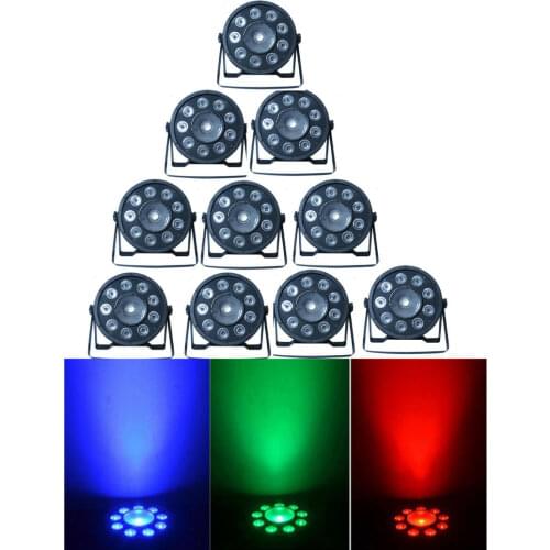 10Pack RGB LED PAR Wash Lights Stage Lighting Disco DJ Party Club Show LED Par Cans disco light party light stage lighting