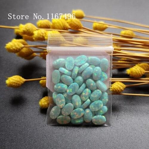 100pcs/ lot 4x6mm OP03 Synthetic Oval Cabochon Opal Stone for Body Piercing Jewelry Oval Opal Stone