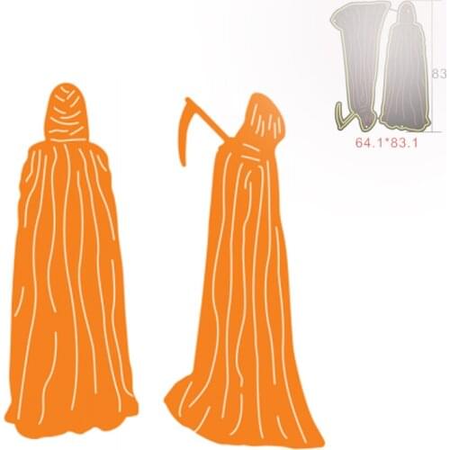 2pcs Halloween Grim Reaper Metal Cutting Dies Stencils For DIY Decorative Embossing Handcraft Die Template 2021 New