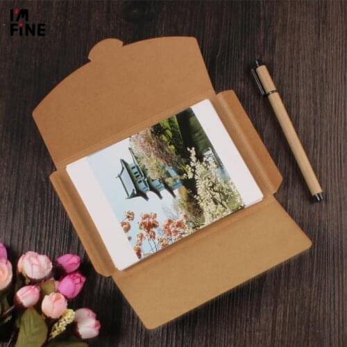Free Shipping 4x6 inch Balck cardboard photo packaging box kraft postcard envelope photo package case