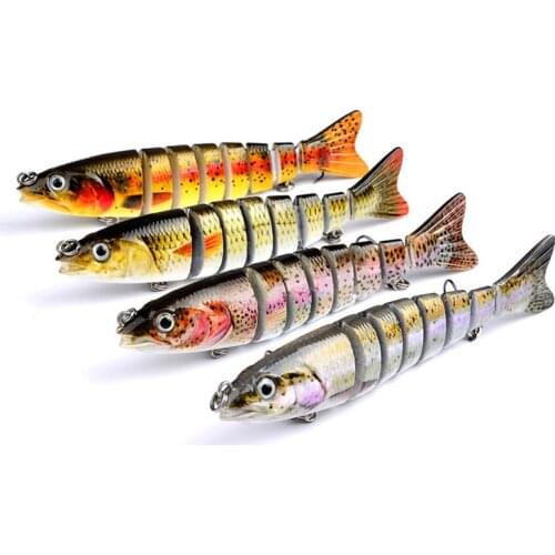 6" Multi-jointed 8-segement Pike Fishing Lure Swimbait Crankbait Hard Bait