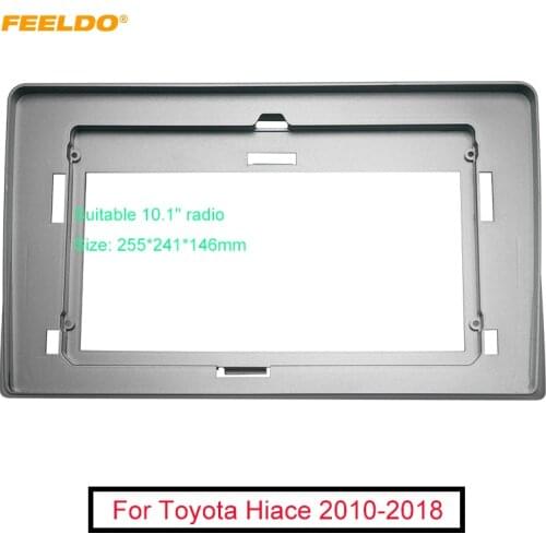 FEELDO Car Audio Radio 2DIN Fascia Frame Adapter For Toyota Hiace 10.1" Big Screen DVD Player Dash Fitting Panel Frame Kit
