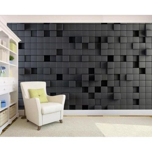 Black textured singles apartment wall juts out of the background wall painting