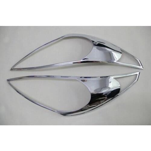 For 2010-2011 Hyundai Verna / Solaris ABS chrome headlight front lamp cover GHY