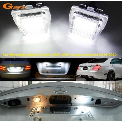 For Mercedes Benz E Class C207 A207 coupe cabriolet 2010 2011 2012 Ultra bright Smd LED License Plate lamp Lights No OBC error