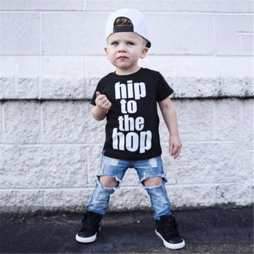 Hip To The Hop Print Kids Tshirt Funny Toddler Boys Girls Short Sleeve T-shirt Casual O-neck Children Fashion Tees Tops Outfits
