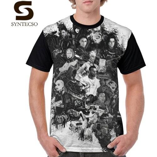 Mass Effect T Shirt Mass Effect T-Shirt Casual Oversize Graphic Tee Shirt Short Sleeve Polyester Print Mens Awesome Tshirt