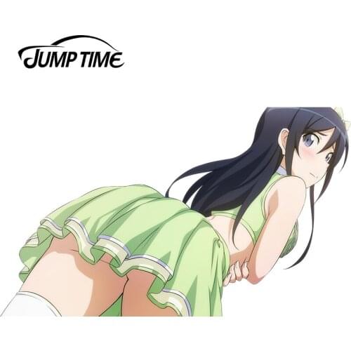 JumpTime 13cm x 7.7cm Sexy Girl Aragaki Ayase Car Stickers Oreimo 3D Anime Japanese Vinyl Car Accessories Windows Bumper Decals