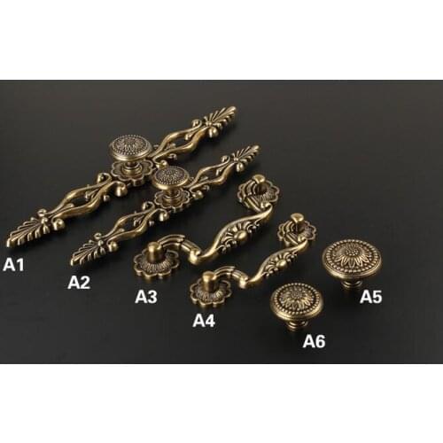 European-style Chinese furniture antique bronze cabinet door knob and Handles Classical Drawer Pulls Retro Furniture Fittings