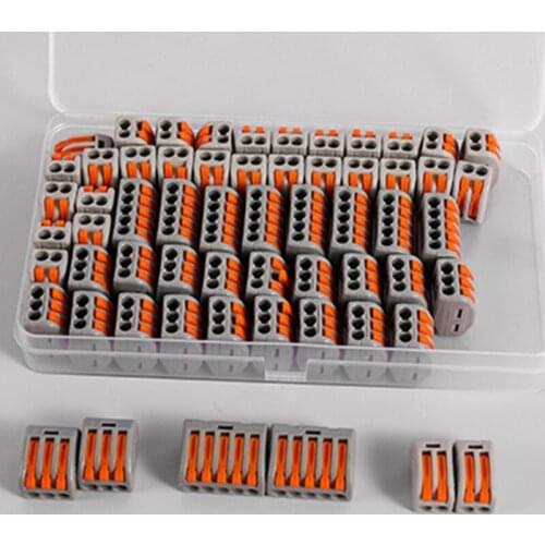 Compact Splicing Wire Connectors Lever Nut Assortment Conductor Quick Butt Terminal Connectors 3 Models 2/3/5 Port