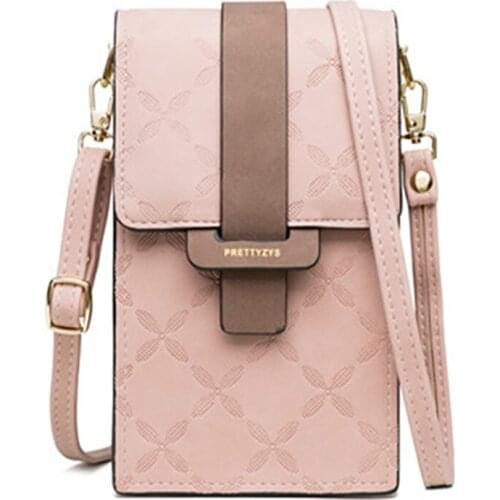 Fashion Bags For Women Wallet Plaid Leather Shoulder Straps Shoulder Bag Mobile Phone Big Card Holders Wallet Handbag Pockets