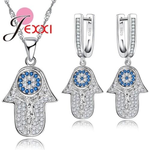 Fashion Jewelry Set For Women Lady S925 Sterling Silver Necklace Chain And Earrings Set For Cocktail Party