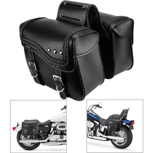 For Ducati Saddle Bag Waterproof PU Leather Travel Bag For Softail For Sportster XL 883 1200 For Indian Scout 2015 iron