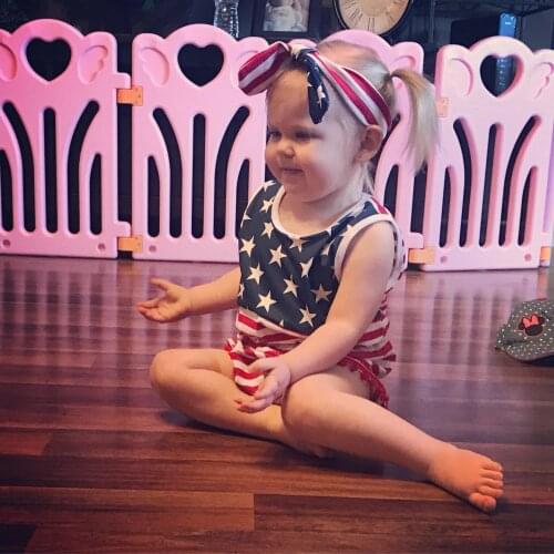 Baby Girl fourth of july outfits Independence Day summer Romper newborn girl 4th of july baby july 4th outfit set star print