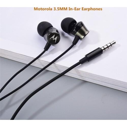 Original 3.5MM In-ear Wire Control Headphones With Mic Heavy Bass Metal Earphones For Motorola Moto One Hyper P50 P30 G50 G7 G8