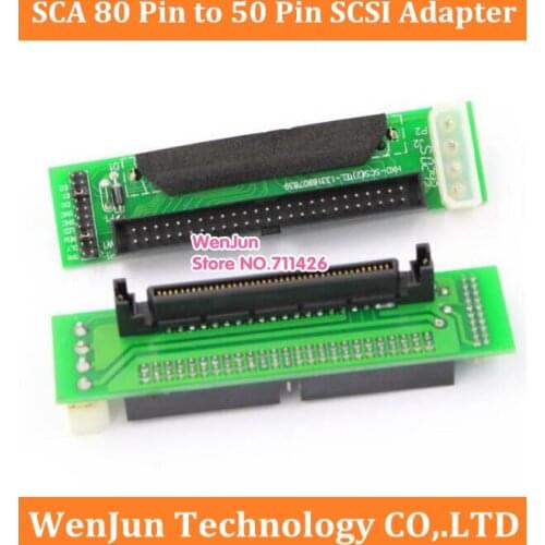 New SCA 80 Pinn to 50 Pin SCSI Aapter SCA 80pin to IDE 50pin Converter Adapter 80 PINS SCSI Hard Disk Transfer Card