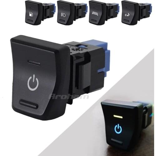 Fog Light Push Switch With Connector Wire Power Led Recorder Reversing Radar Switch Prevent sideslip For Toyota Rav4 Auris 2020