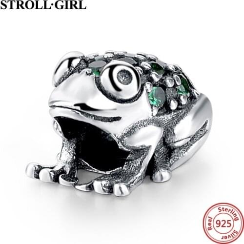 Fine Fit Original European Bracelet Diy Making Authentic 925 Sterling Silver Beads Frog Animal European Charm Women Jewelry