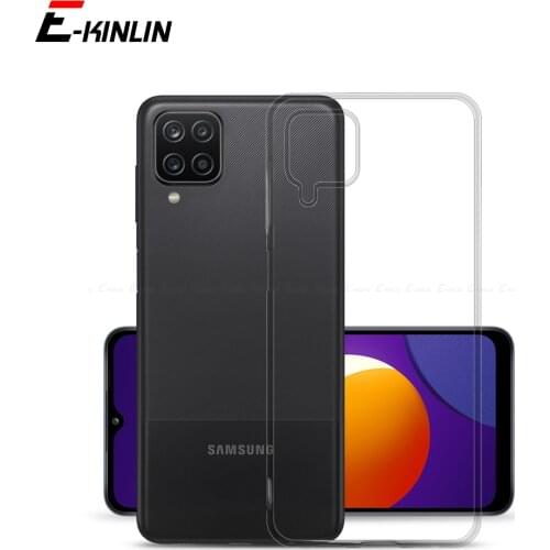 Transparent Silicone Phone Case For Samsung Galaxy M62 M02 M42 M12 Clear Ultra Thin Full Soft TPU Back Cover