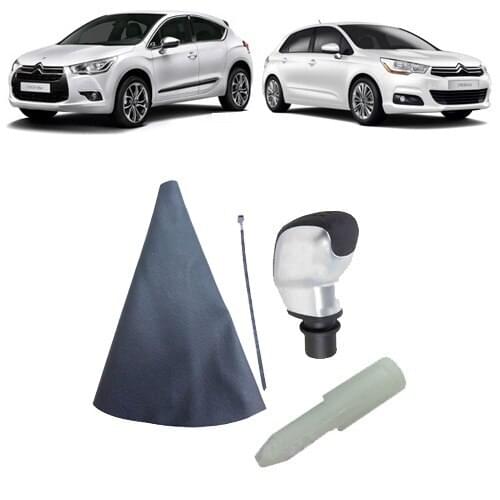 GEAR SHIFT KNOB (SPORTS TYPE-GRAY) + GEAR SLEEVE THE CORRUGATED CITROEN C4-DS4 2012- 7591.SE- 96738471VV