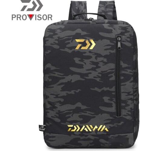 DAIWA Fishing Backpack Mens Outdoor New Fashion Camouflage Waterproof Fishing Backpack Travel Multifunctional Backpack