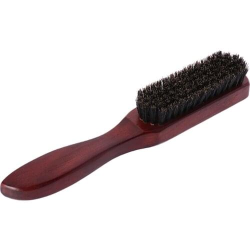 Hair Brush Wood Handle Boar Bristle Beard Comb Styling Detangling Straightening MOLF