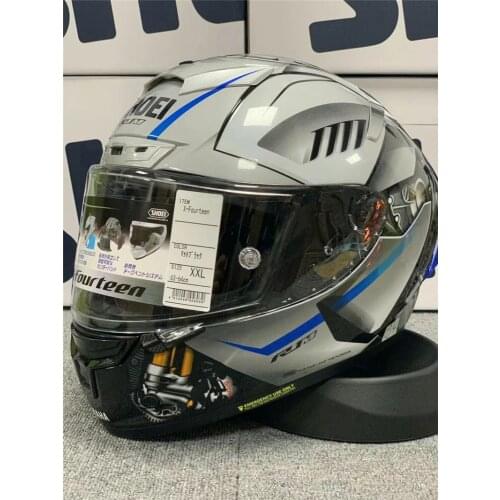 SHOEI X14 Helmet X-Fourteen YZF-R1M Special Edition Silver Helmet Full Face Racing Motorcycle Helmet Casco De Motocicleta