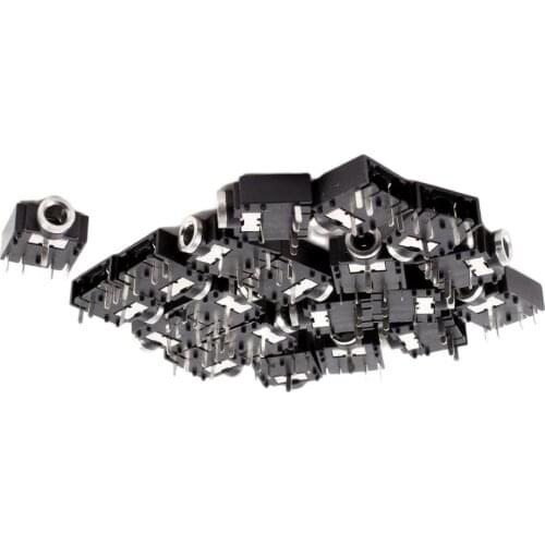 30pcs 1/8" 3.5mm Stereo Jack 5PIN Headphones Socket PCB Panel Mount adapter