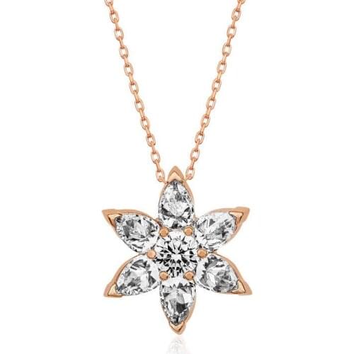 Tevuli 925 Sterling Silver White Flower Necklace