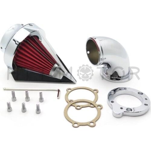 Aftermarket free shipping motorcycle parts Cone Spike Air Cleaner intake for harley S&S custom CV EVO XL Sportster CHROME