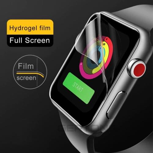 1-3pcs Tempered Glass For Apple Watch 38 42 40 44 mm Screen Protector For Watch 4 3 2 1 Series Full Cover Glue Protective film