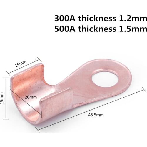 300A/500A Car battery pile head clamp battery wiring nose clip terminal thickening pure copper