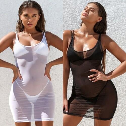 BKLD Neon Green Hot Pink Mesh See-through Mini Dress 2019 Summer Women Sleeveless Sexy Hollow Out Backless Bandage Bodycon Dress