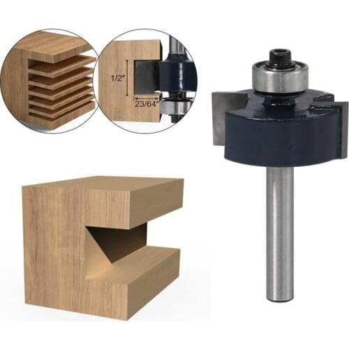 1PCS 1/4" Shank T type bearings wood milling cutter Industrial Grade Rabbeting Bit woodworking tool router bits for woo