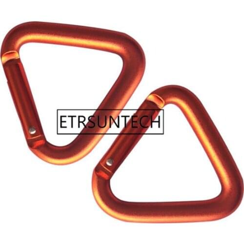200pcs Triangle Carabiner Outdoor Camping Hiking Keychain Snap Clip Hook Kettle Buckle Carabiner Accessories