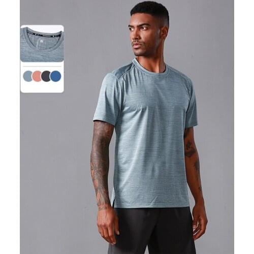 2021 T Shirt for Men Fitness Workout Shirt Gym Clothing Sporting Tshirt Summer Basketball Shirt 4 Colors Mens T-shirts Quick Dry