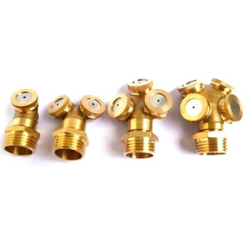 5pcs 1/2'' Male Thread Copper Misting Sprinklers High Quality Agriculture Irrigation Brass Nozzles High Pressure Cooling Sprayer