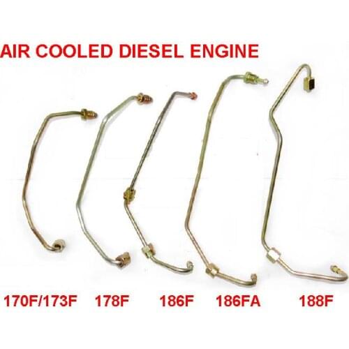 Free shipping 170F 173F 178F 186F 188F 192F Fuel injection pipe diesel engine air cooled high pressure pipe high pressure fuel