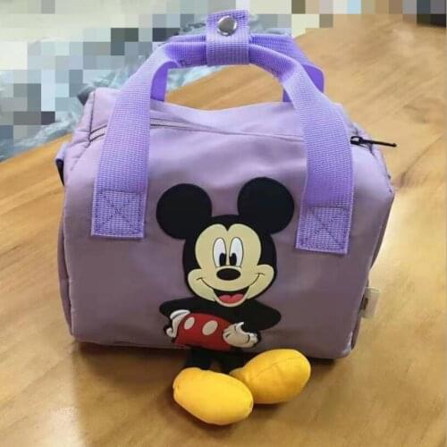 Mickey Mouse Cartoon Large Women Girls Handbag Black Anime Disney Bags Disney Accessories Kids Purses Handbag Storage Bag