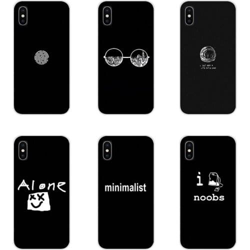 Mobile Phone Cases Cover For HTC One U11 U12 X9 M7 M8 A9 M9 M10 E9 Plus Desire 630 530 626 628 816 820 830 Black Minimalist Text