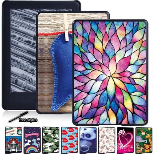 For Amazon Kindle Paperwhite(5th Gen/6th Gen/7th Gen/10th Gen)/Kindle 10th Gen 2019/8th Gene 2016 6Inch Hemming Tablet Case+Pen