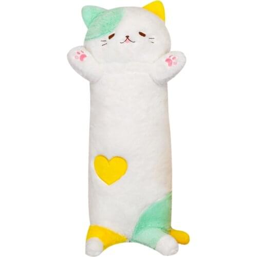 Soft Cute Plush Long cat pillow Cotton doll toy Office lunch Sleeping Pillow Christmas gifts birthday gifts girls gifts